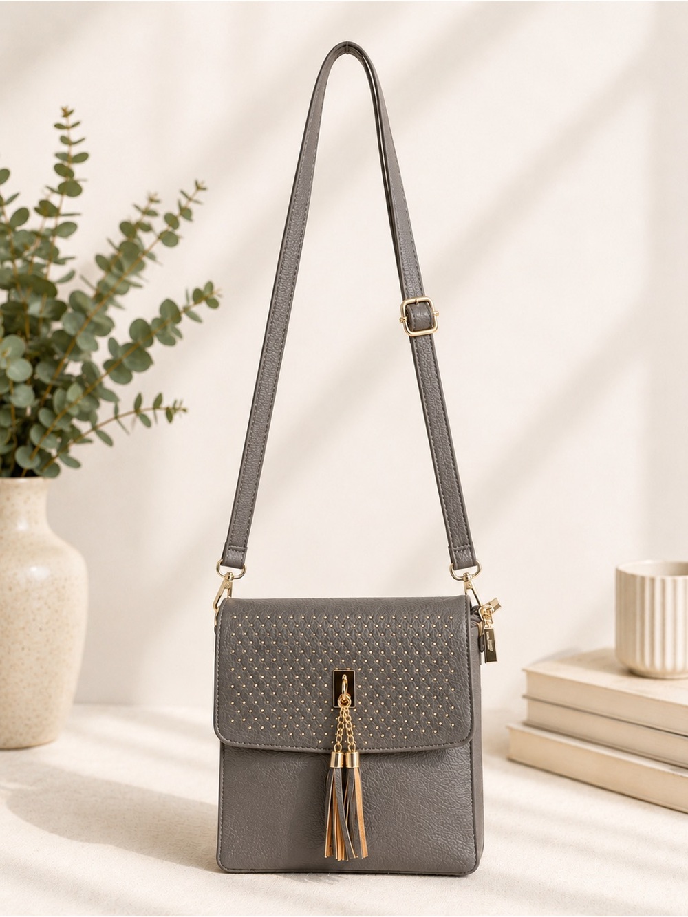 Risca Win Studded Flap Crossbody Bag – NWT with Dust Bag